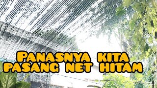 panas betul kita pasang net hitam