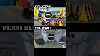 Bus Turun Kapal Versi Nyata VS Versi Bussid Bus Simulator Indonesia #shorts