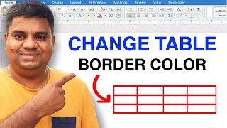 How To Change Table Border Color In Word