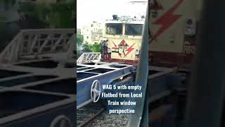 WAG 5 with empty flatbed train without brake van #shorts #wag5 #trainvideo