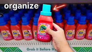 Public ASMR🧺Dollar Tree Shelf Organization (Lofi Tapping/Scratching)