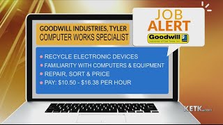 JOB ALERT: Goodwill Industries of East Texas needs a computer works specialist in Tyler