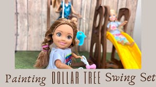 Painting DollarTree Swing Set | Mini Shopping Haul