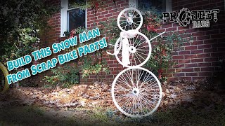 Project Dads: How-To Bicycle Wheel Snowman