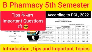 B Pharmacy 5th Semester Syllabus..( 3rd Year ) PCI Guidelines ll General Introduction & Tips ll 📚📚📚