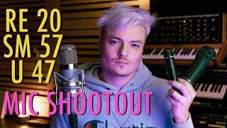 MIC SHOOTOUT!  EV RE20, SM57, U47 ~ ABC Test