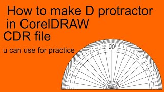 How to make  protractor drawing in Coral Draw #protractordrawing