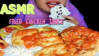 ASMR AYAM CRISPY TEMPE TEPUNG SAOS PEDASSS ll FRIED CHIKEN CRISPY ll EATING SOUND