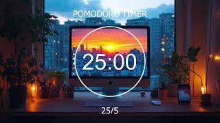 25/5 Pomodoro Timer 🍂 Lofi Background Music for Productive Study / Work Time ~ Focus Station