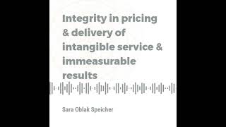 How to price & deliver intangible services & immeasurable results with integrity?