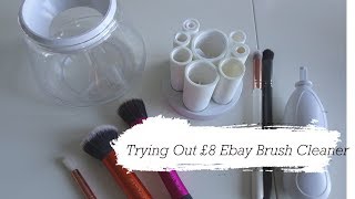 TRYING OUT £8 EBAY MAKEUP BRUSH CLEANER | FIRST IMPRESSIONS | DOES IT WORK ?