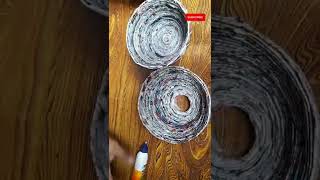 Newspaper Flower Vase Making Idea | Newspaper Craft Ideas | Easy Craft Ideas | #artistrycrafteria