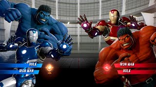 Iron Man Hulk (Blue) vs. Iron Man Hulk (Red) Fight - Marvel vs Capcom Infinite PS4 Gameplay