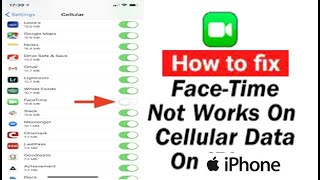 How to Fix FaceTime only Works on WiFi not Cellular data on iPhone