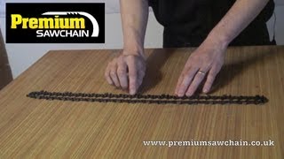 How to identify and measure a chainsaw chain