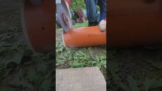 The fastest way 🤯 how to cut a plastic drainage pipe at home #diy #diyhousebuilding #drainage #craft