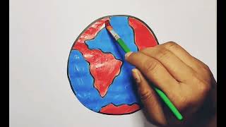 Earth, Sun, Moon Drawing,Painting and Coloring for Kids & Toddlers|How to Draw Earth, Sun, Moon