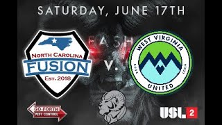 NC Fusion vs. West Virginia United USL-2