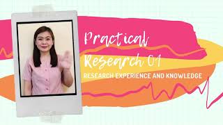 Research Experience and Knowledge