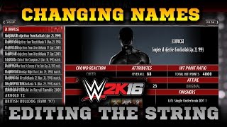 WWE 2K16 Changing Names by Editing the String