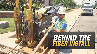 Fiber installation in St. Louis, Missouri, using a Vermeer utility drill