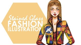 Fashion Illustration - Stained Glass Collection