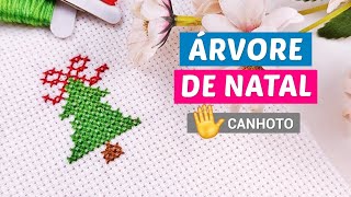 🎄✋🏼(CANHOTO) -Como bordar uma Arvore de Natal (Passo a passo) - Wagner Reis