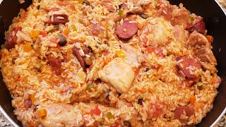 Arroz com galinha e chorizo uma deliçia.