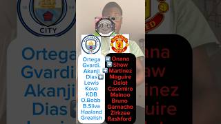 Man City VS Man United COMBINED XI| #mancity #manutd #premierleague #football #shorts