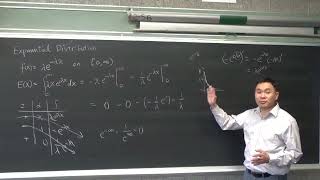 Expectation and variance of exponential distribution