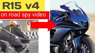 EXCLUSIVE: Yamaha R15 V4 Spotted Testing Near Delhi, Gets R7 Like Projector Headlamp, No USD Forks