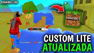 [PARA TODOS CELULARES!] CUSTOM LITE FREE FIRE COM 3 MB GRÁFICO DE MINECRAFT DA NOVA ATUALIZAÇÃO