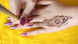 easy simple stylish back hand finger mehndi design || finger mehndi designs for eid 2024 simple