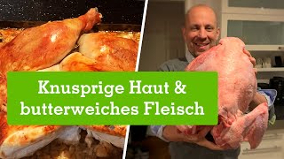 Thanksgiving Truthahn Rezept - knusprige Haut & butterweiches Fleisch (Corona Edition 2020)