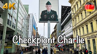 Контрольно-пропускной пункт Чарли Берлин, пешеходная экскурсия по Германии 4K HDR