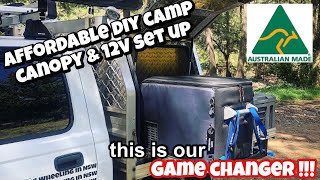 DIY BUDGET Aussie Made Dog Box / 12v Canopy Set Up for camping with fridge slide Part 1