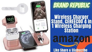 Wireless Charger Stand, CEREECOO 4 in 1 Wireless Charging Station #shorts #shortvideo