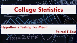 Paired T-Test:  Example using Formula, TI calculator and Excel