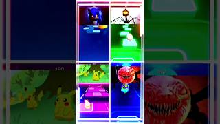 Sonic Exe vs Spider House Head vs Pikachu vs Cho Cho Charles Exe Coffin Dance - Tiles Hop || Part:24