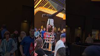 Don't try at home - balancing stunt #lasvegas #fremont #lasvegasblvd #nevada