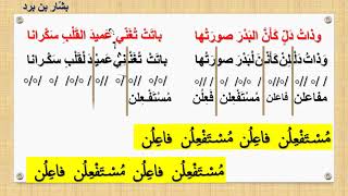 مدخل إلى علم العروض - تقطيع عروضي على وزن البحر البسيط