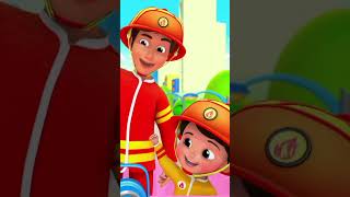 Wheels on the Fire Truck, फायर ट्रक का पहिया घुमे गोल गोल #shorts #poem #firefighter #shortvideo