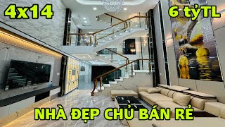 Bán nhà đẹp quận 12 trêt lững 3 lầu tựng nội thất . 30 M ra đường chính  . Chủ bán 6 tỷ TL