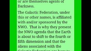 Galactic federation of light exposed and the alien agenda