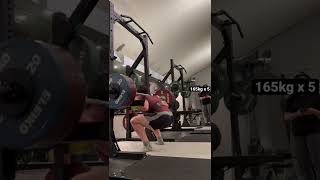 Squats 165kg x 5 (363lbs)