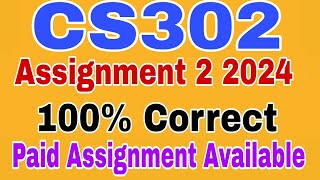 Cs302 Assignment 2 Fall 2024|Cs302 Assignment 2 solution 2024||Cs302 Assignment 2 2024 #Assignment2