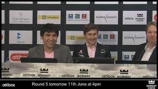 ANALYSIS WITH WESLEY SO AND SERGEY KARJAKIN AFTER GAME - NORWAY CHESS 2917 ROUND 4