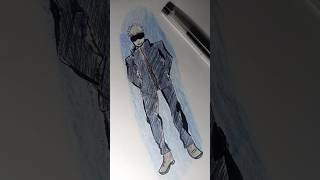 Stickman speed drawing gojo 😳🔥 #shorts #anime #drawing  #gojo