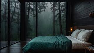 Rain Sound to Sleep in 2 Minutes - BEST Rain Noise in Misty Forest - White Noise ASMR , Relax, Study