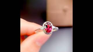 Oval Cut, 5x7mm, 100% Natural Garnet Ring, Wedding/Engagement, January Birthstone, Only $79.20